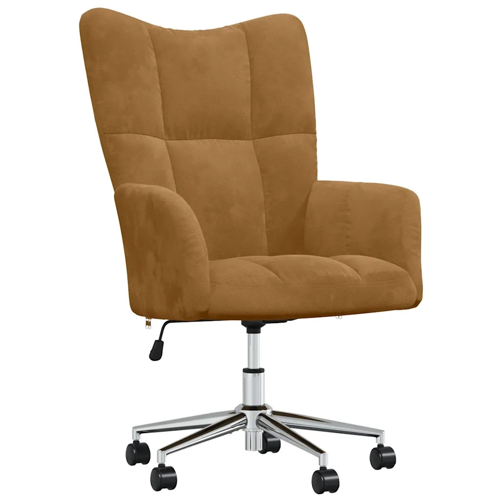 Poltrona Relax Marrone in Velluto 328169