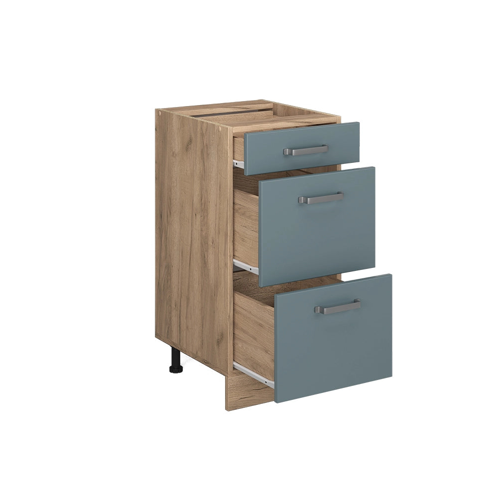 Vicco Mobiletto base per cucina Grigio-blu 40 cm PL Marmo