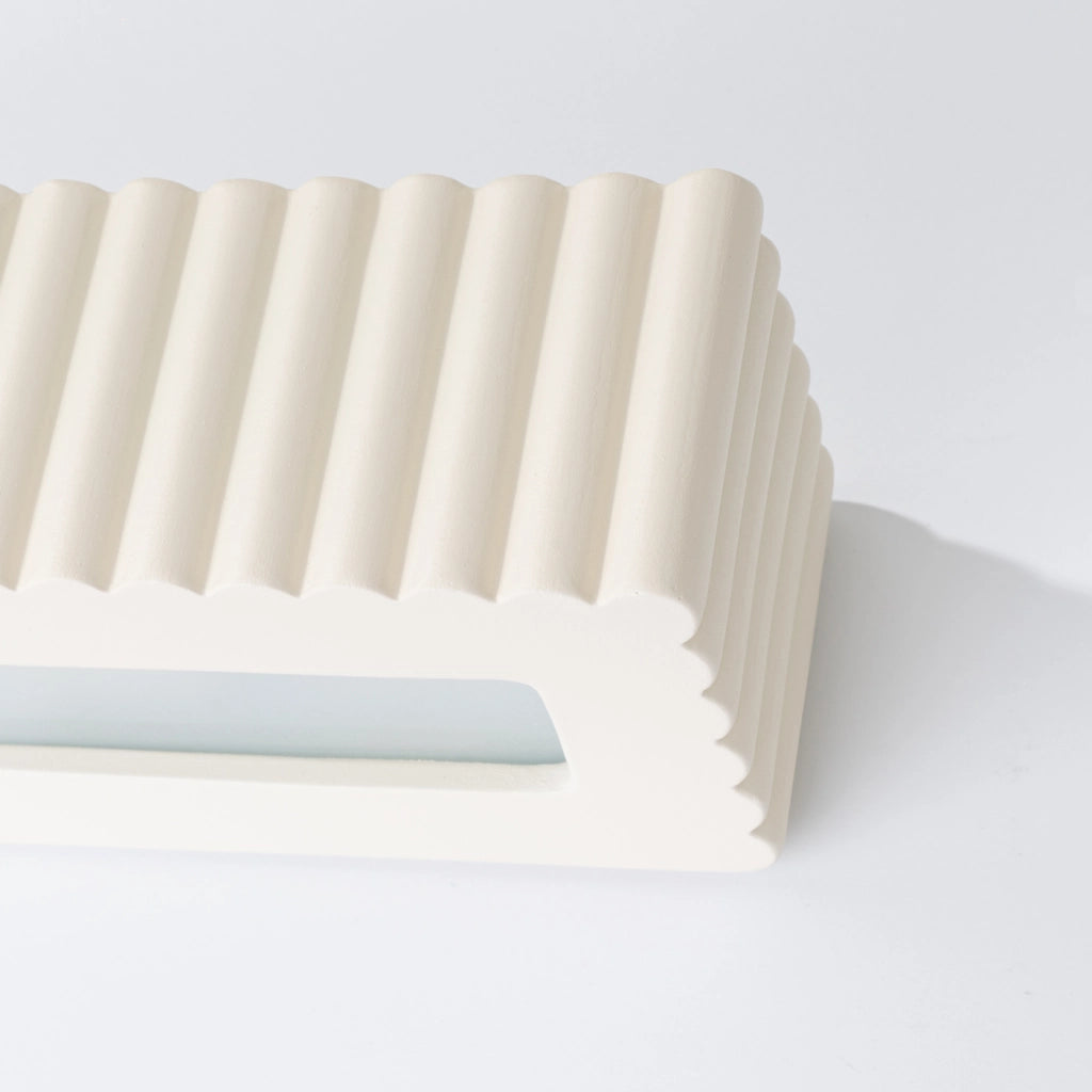 Lampada da parete in ceramica RIGATA beige
