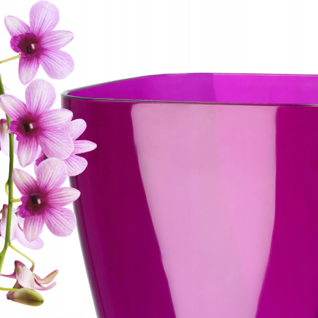 Vaso da fiori KADAX per orchidee, in plastica, viola, 13 cm