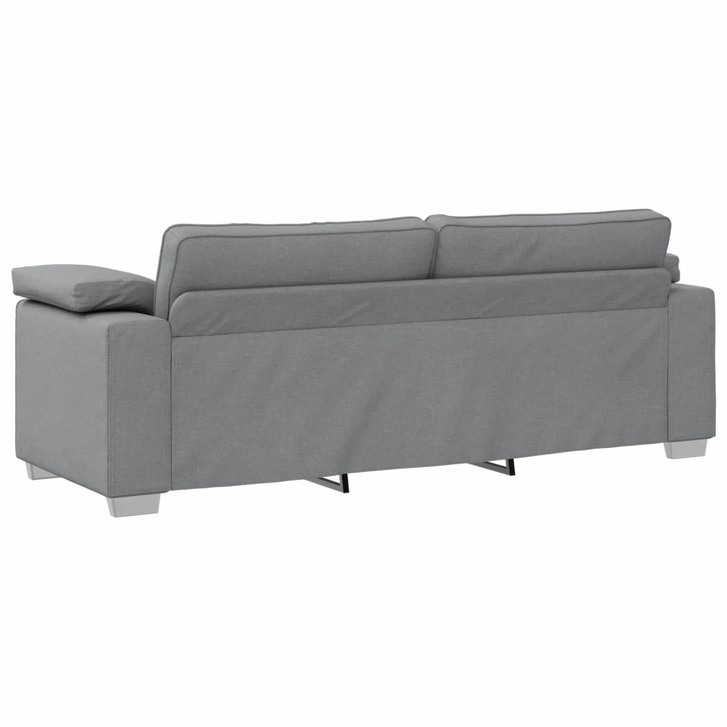 Divano 3 pcs Grigio chiaro 219 x 80 x 82 cm Tessuto misto lino 3324658