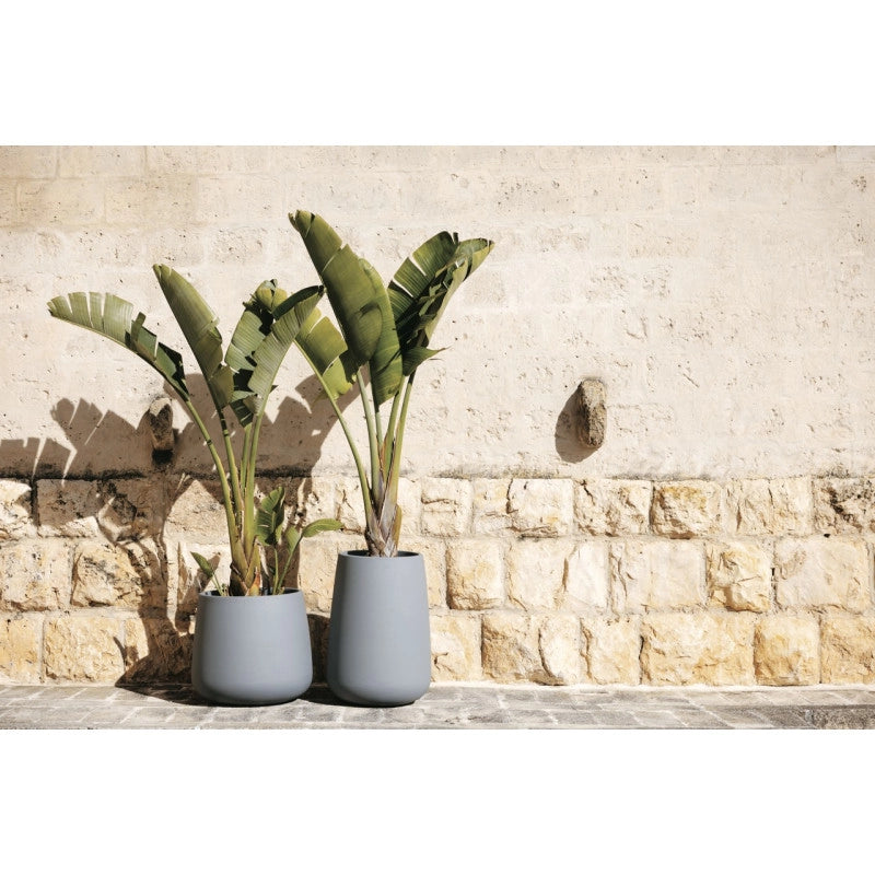 Vaso moderno di design Ø53 H55 in polimero bronzo resistente per interno ed esterno - Made in Italy - Monacis