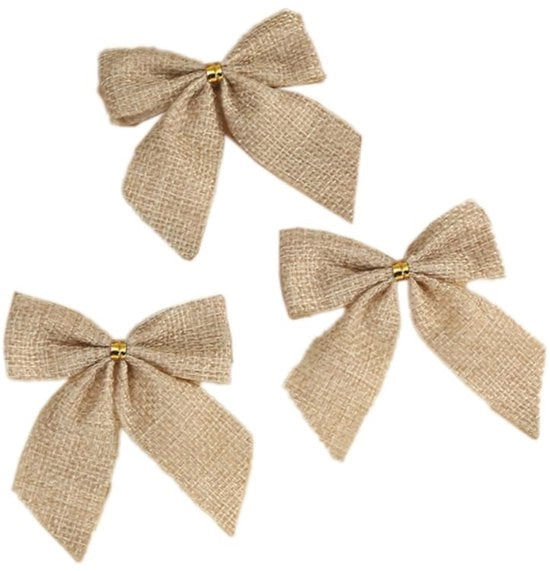 Decorazioni di Natale a forma di lino - 10 pezzi - Decorazioni per albero di Natale - Lint decorativo - Dimensioni 7 cm x 7,5 cm - Polyester - Decorazioni per Natale