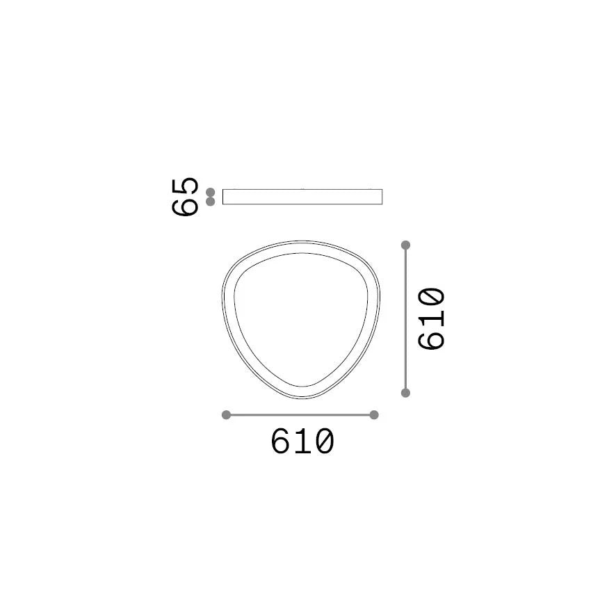 Plafoniera Collezione GEMINI 30W Luce Naturale Nera Dimmerabile Ideal Lux