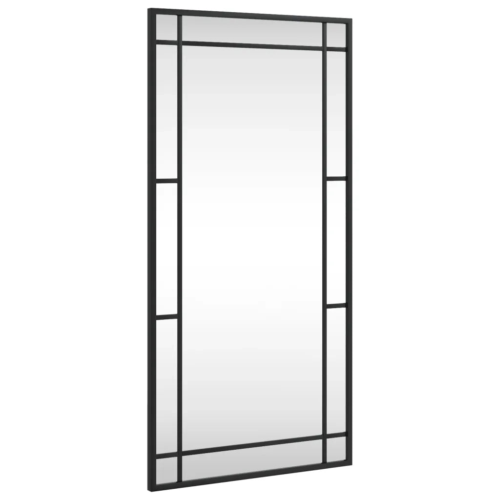Specchio da Parete | Specchio decorativo Nero 40x80 cm Rettangolare in Ferro