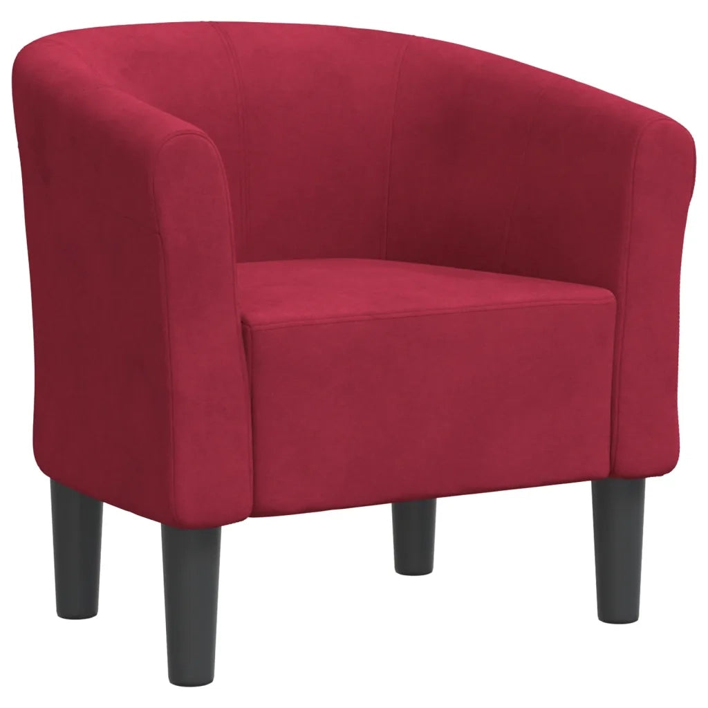 Poltrona | Sedia Relax Cabriolet Rosso Vino in Velluto