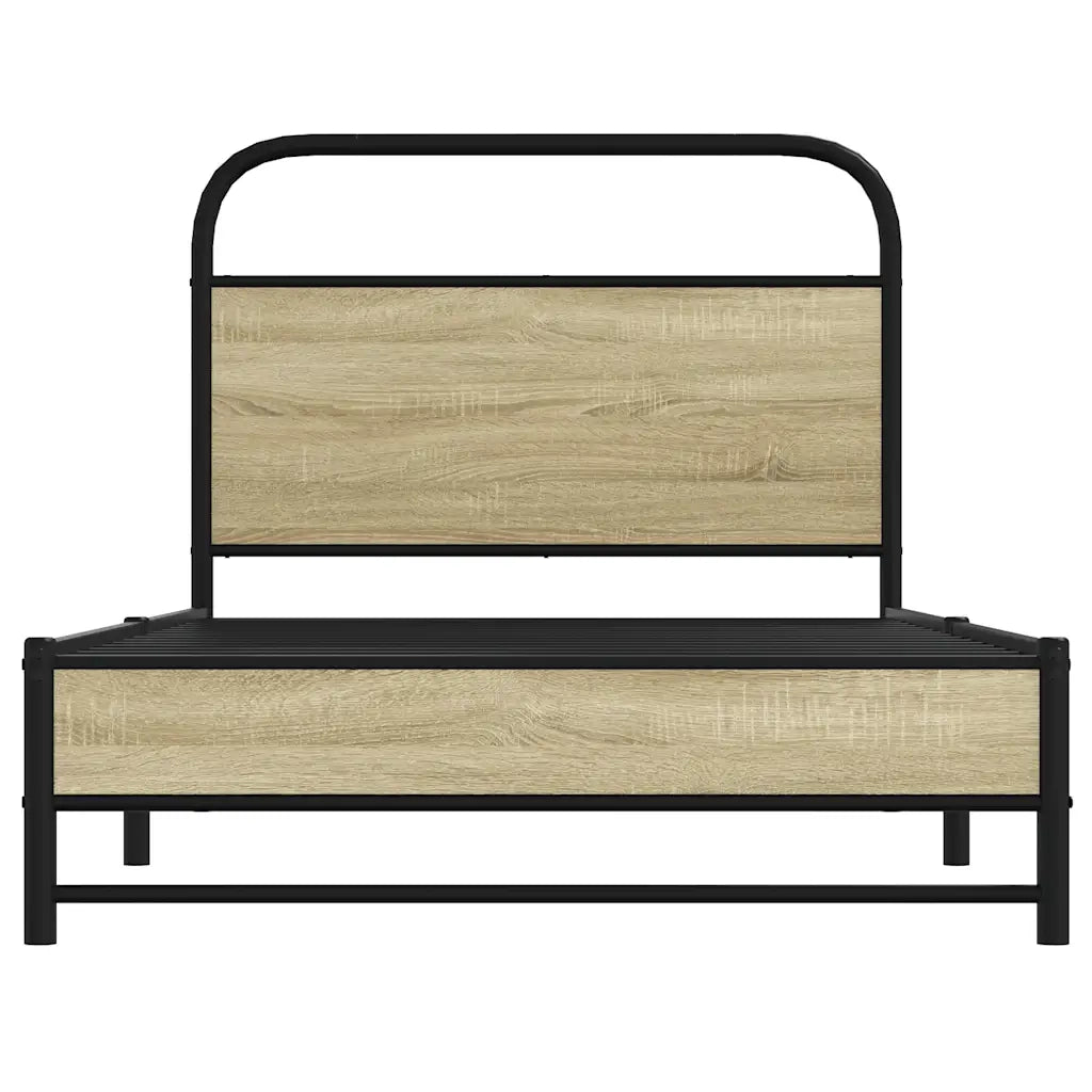 Giroletto senza Materasso-Struttura Letto Rovere Sonoma 90x190 cm in Truciolato 178320