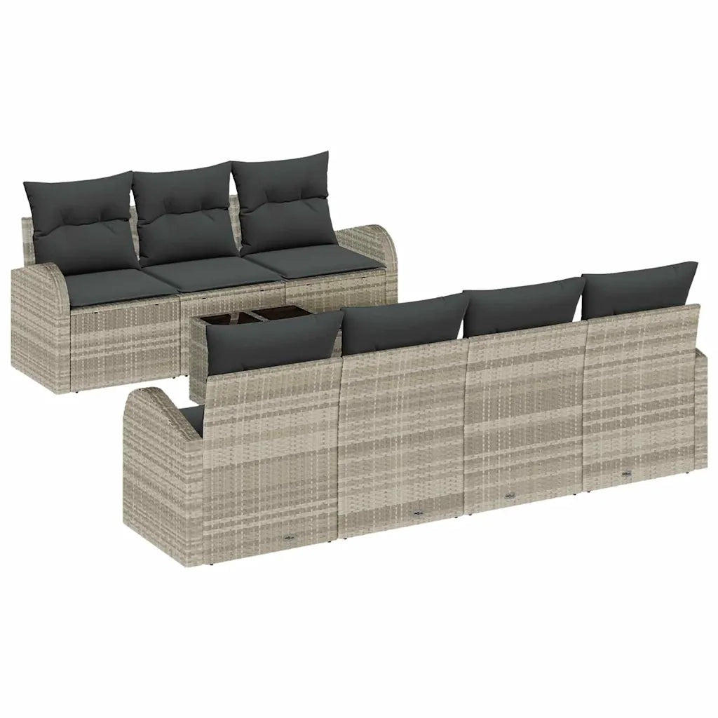 Set Divano da Giardino Grigio chiaro 55 x 55 x 37 cm polyrattan 3345952