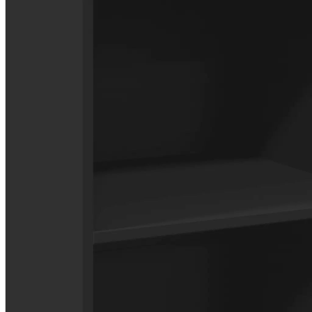 Credenza Nera 45x41x124cm in Legno Multistrato 846391