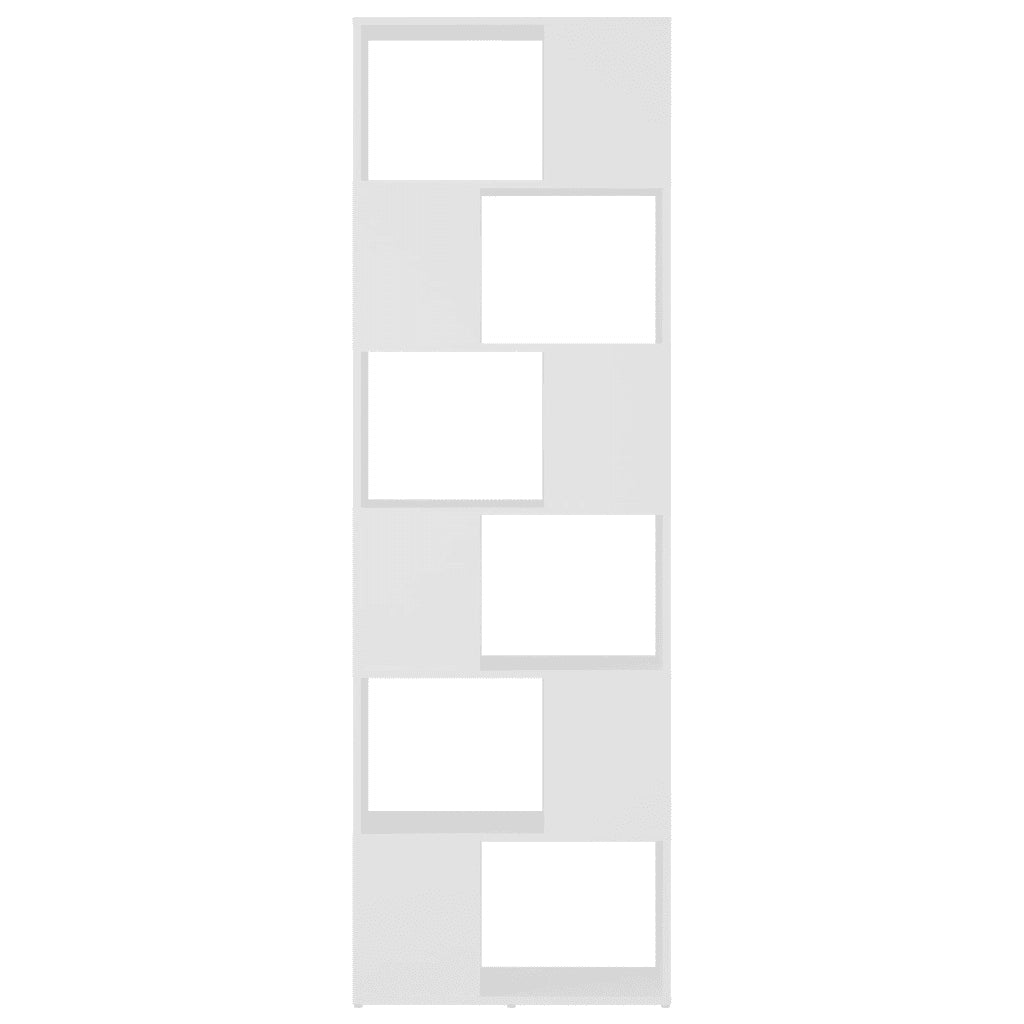 Libreria Divisorio-Scaffale per Libri-Mobile di Stoccaggio Bianco 60x24x186 cm