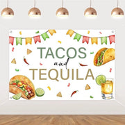 Decorazione di Festa per Tacos e Tequila - Banner di Sfondo 1,5 x 1 m - Festa Tematica Messicana - Cinco de Mayo - Taco Martedì - Progetto Visivamente Accattivante