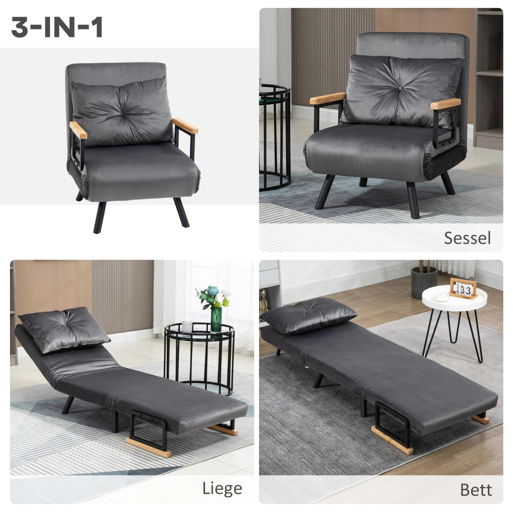 Poltrona relax ¨C Minimal ¨C Tessuto nero