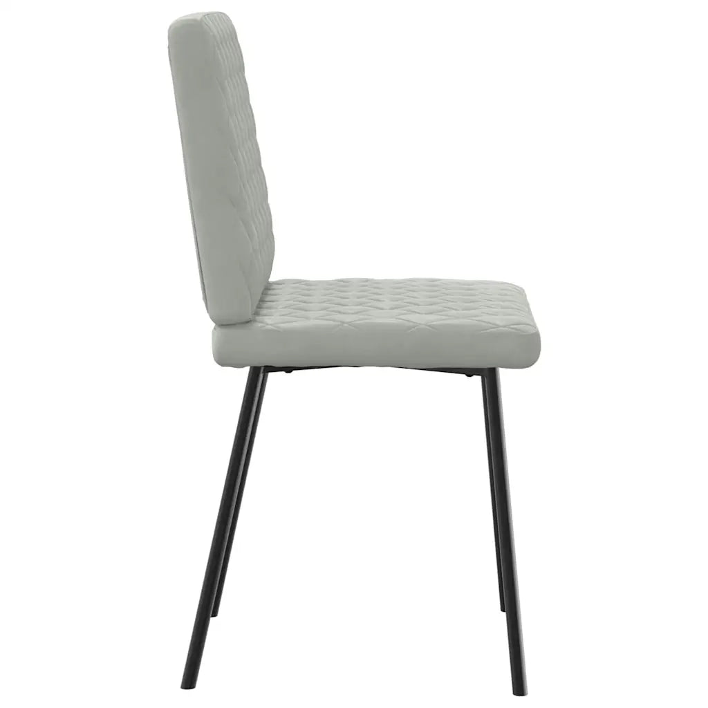 Sedie da Pranzo 4 pz Grigio Chiaro in Velluto 3315203