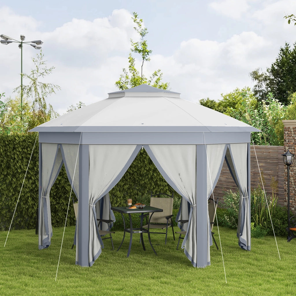 Tenda da Giardino Pieghevole 4x3,4 m ¨C Minimal ¨C Grigio