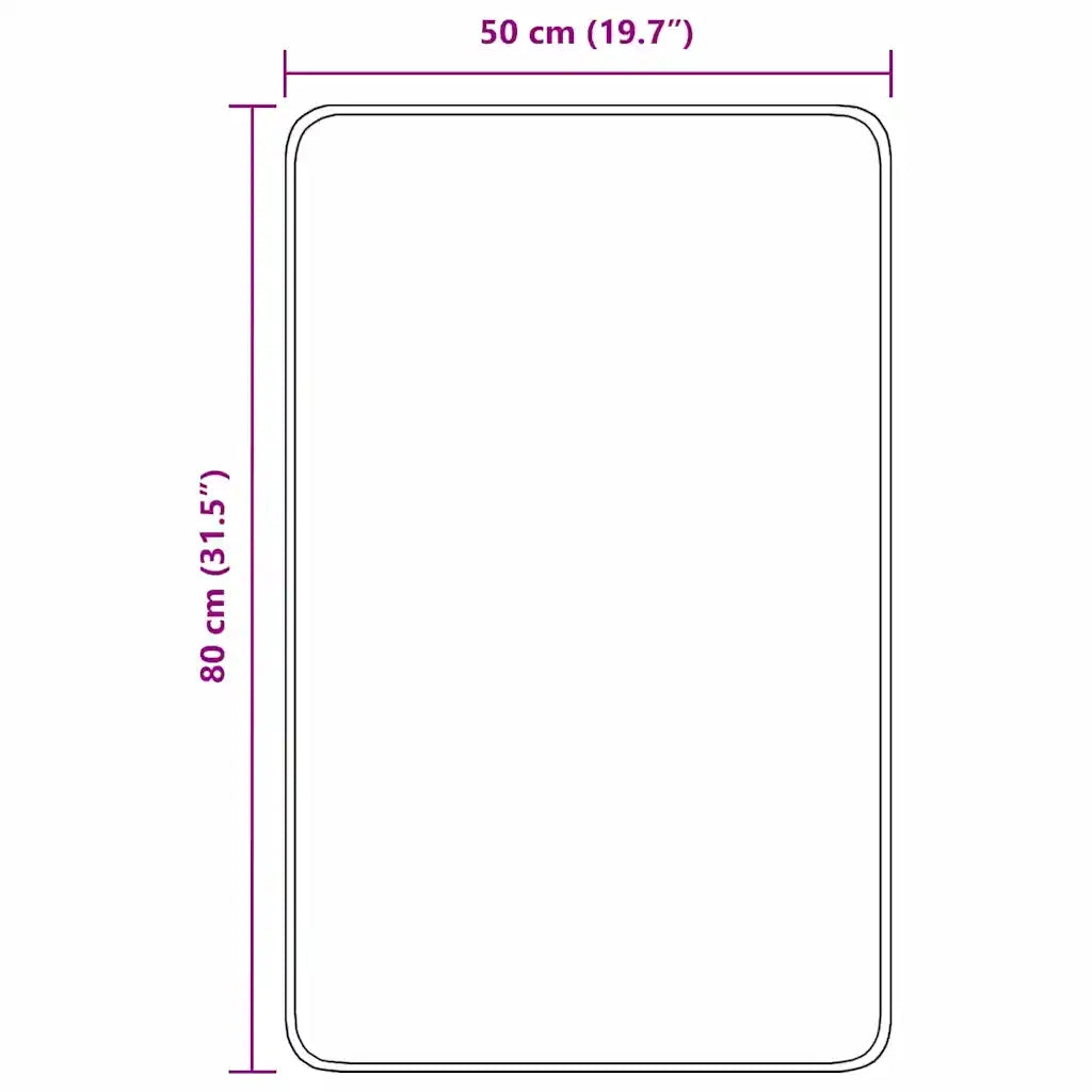 Tappetino da bagno antiscivolo Grigio scuro 50 x 80 cm PP 4019824