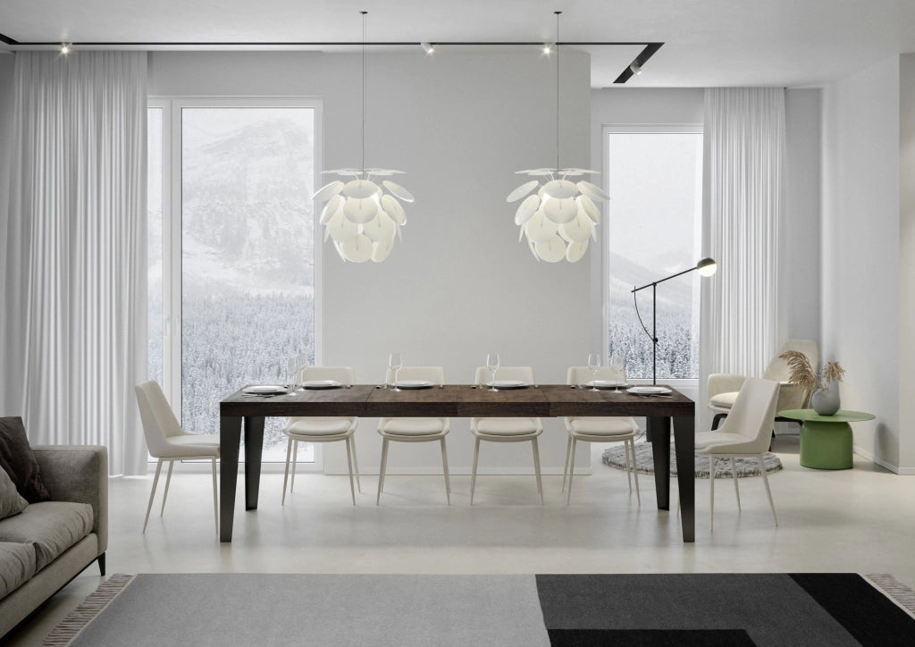 Tavolo Allungabile 160/264x90x77 cm Flame Premium Noce
