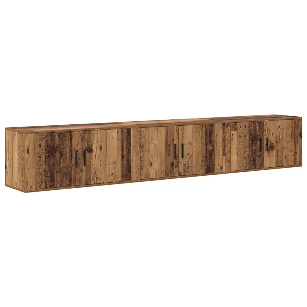Set Mobile TV da Parete 3 pcs Legno vecchio 80 x 34,5 x 40 cm 3415565