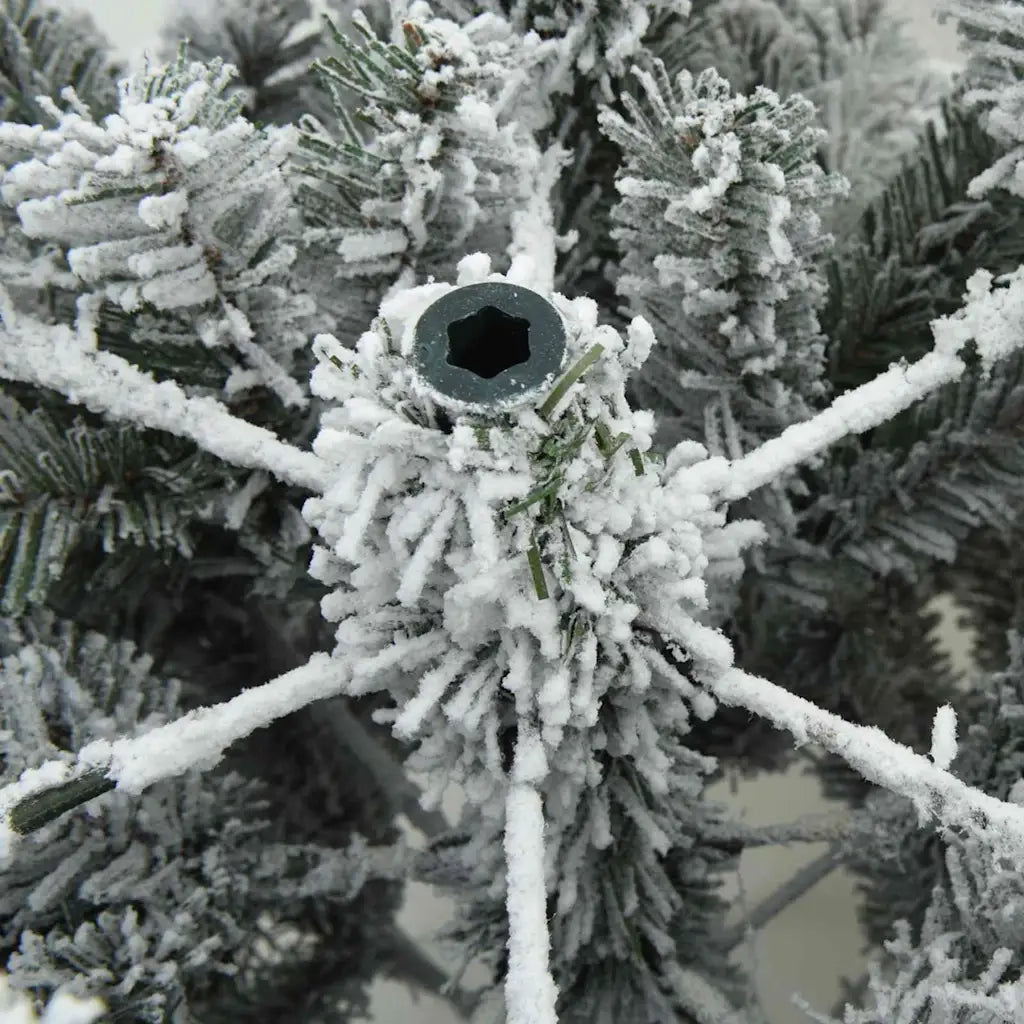 Albero di Natale Artificiale Snodato Foderato di Neve Bianco 42019317