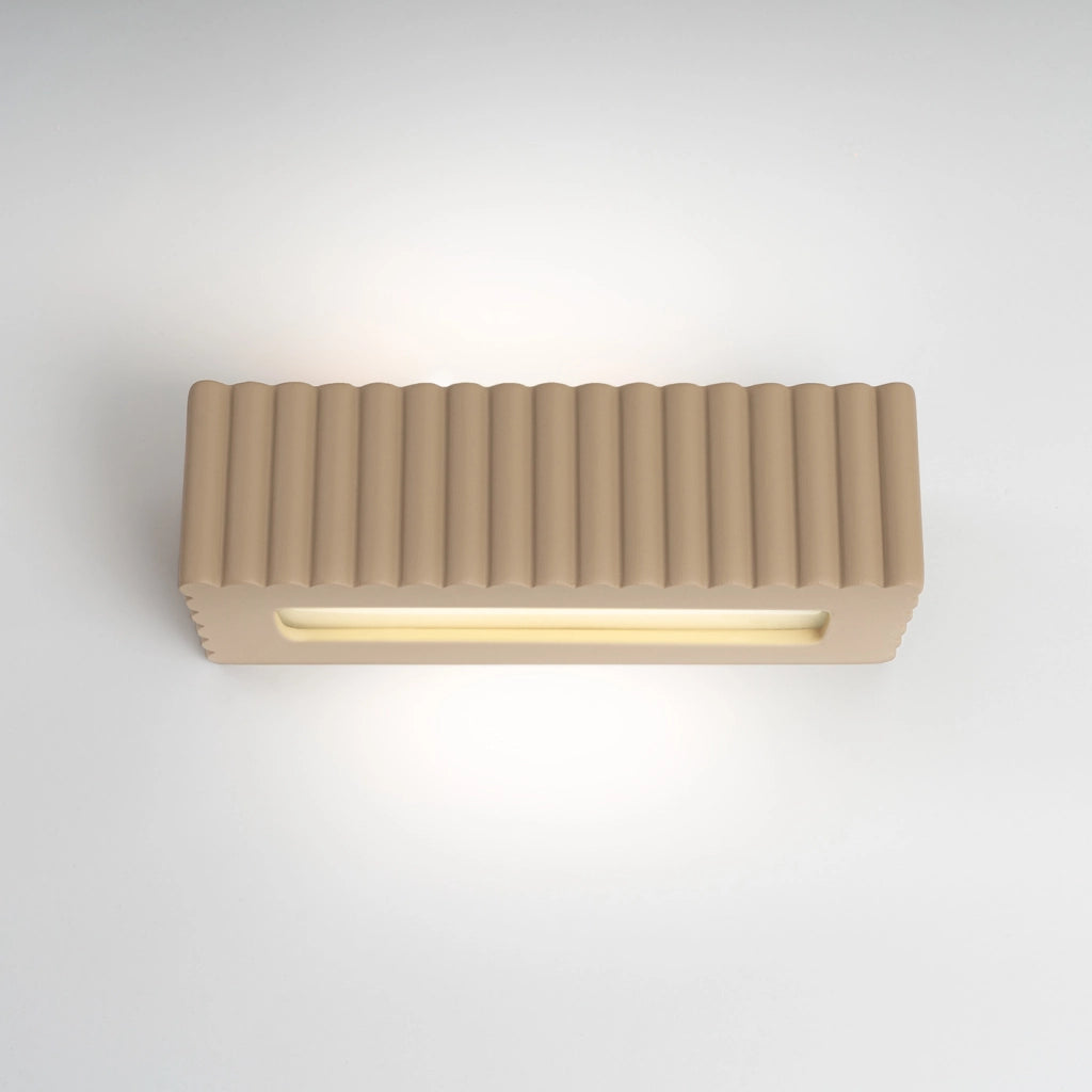 Lampada da parete in ceramica RIGATA taupe
