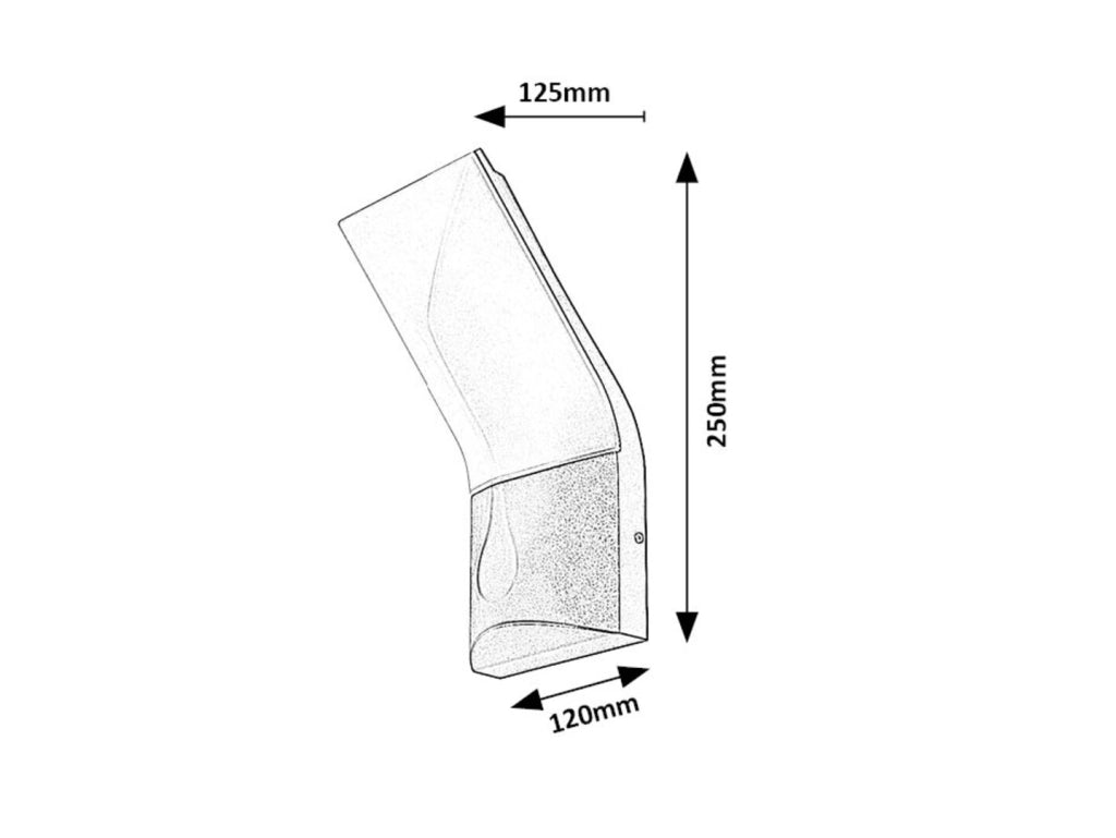 Applique esterna nera LED 10W 3000K IP54 Rabalux Tolna