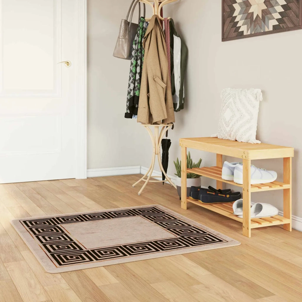 Runner in Moquette | Runner Tappeto MARSA Nero 100 x 100 cm Poliestere e PVC