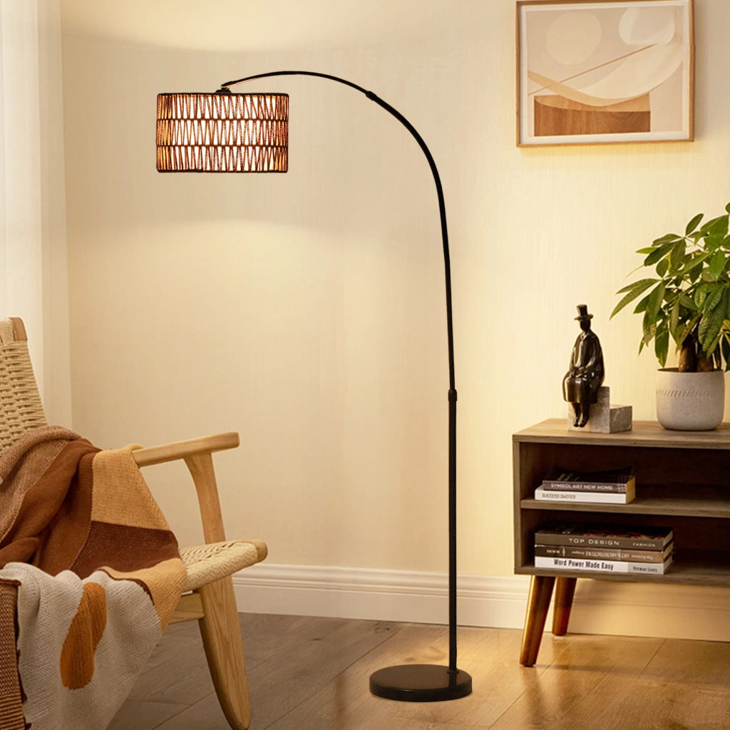 Lampada da terra regolabile in altezza ¨C zephmum ¨C Nero, metallo