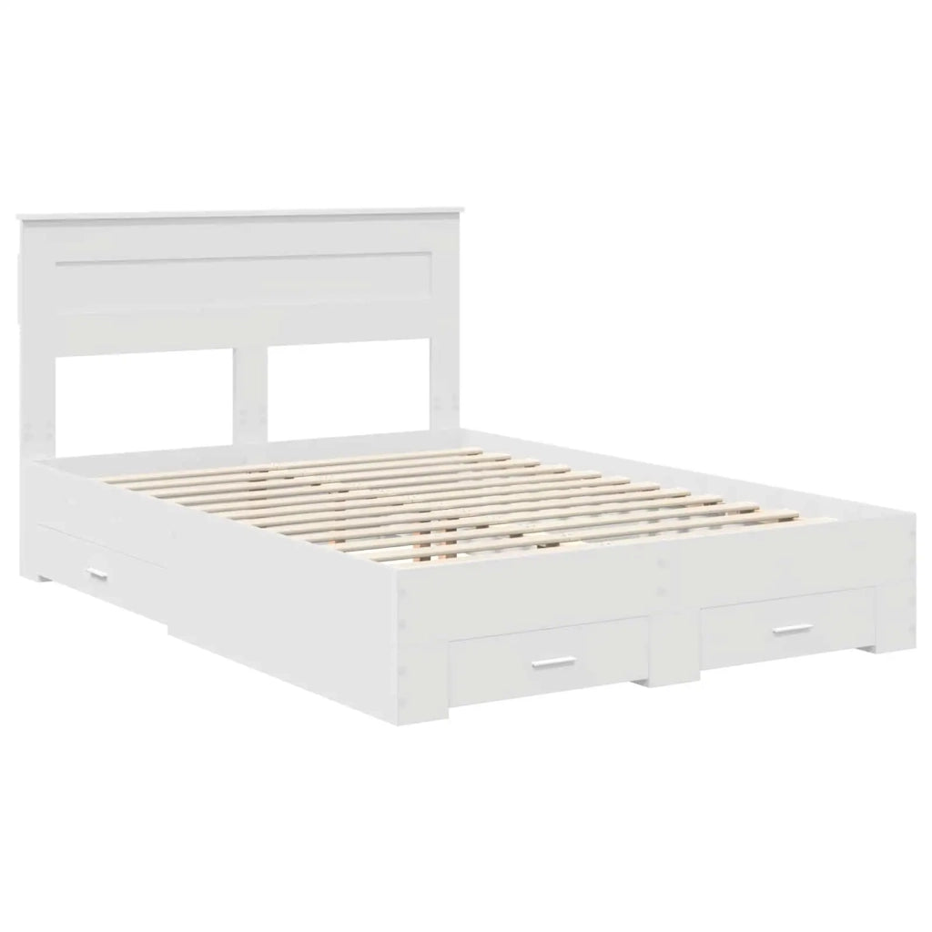Struttura del letto Bianco 160 x 200 cm Legno multistrato 3409966