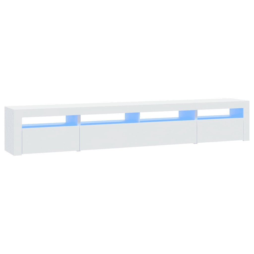 Mobile Porta TV con Luci LED Bianco 240x35x40 cm cod mxl 13914