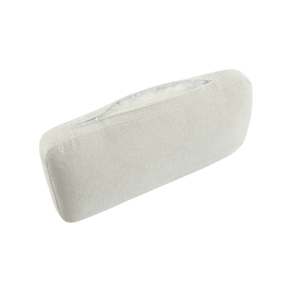 Divano in tessuto chenille, 3 posti, bianco