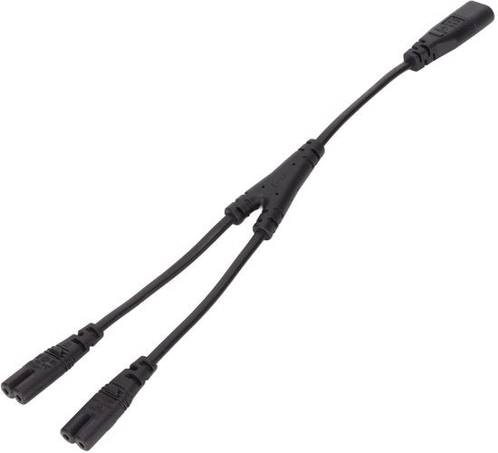 Divisore di cavo 30 cm - IEC320 C8 maschile a 2 x IEC320 C7 femminile - Cavo di alimentazione - PVC - 2,5 A/250 V - 1500W di potenza nominale