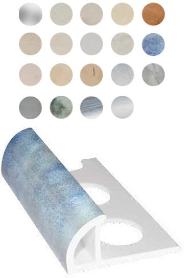 PROFILO JOLLY PER  RIVESTIMENTI MARMORIZZATI H. 8 mm - Verde chiaro - barra 2,50 mt - 50 metrilineari