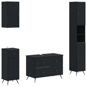 Set di Mobili da Bagno da 4 Pezzi BREDA Nero 3417964