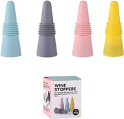 Stopperi in silicone per bottiglie e contenitori, set da 4