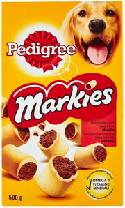PEDIGREE BISCROK MARKIES SNACK BISCOTTI PER CANE RIPIENI CON MIDOLLO 500 GR