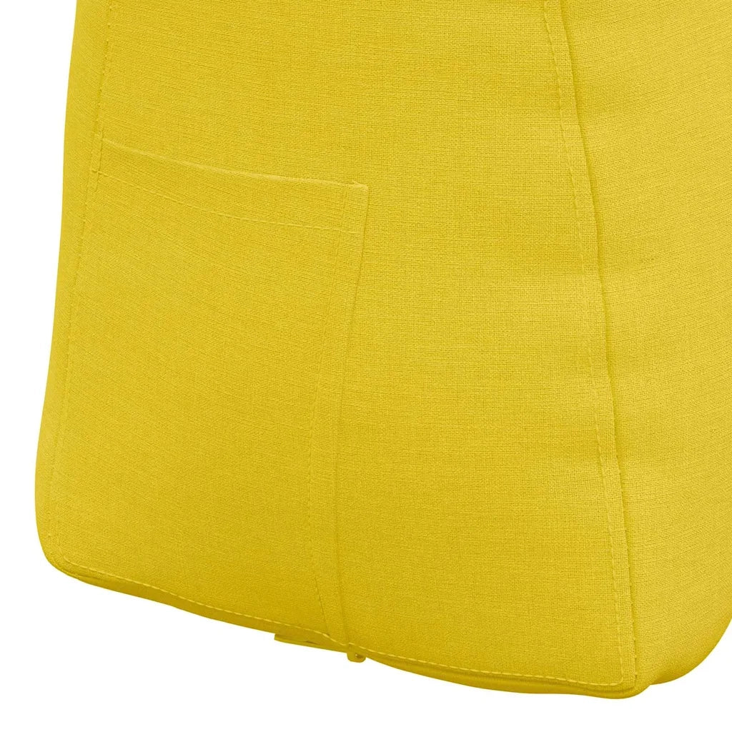 Cuscino per Schiena Giallo Chiaro 60 x 24 x 50 cm Tessuto 42014392
