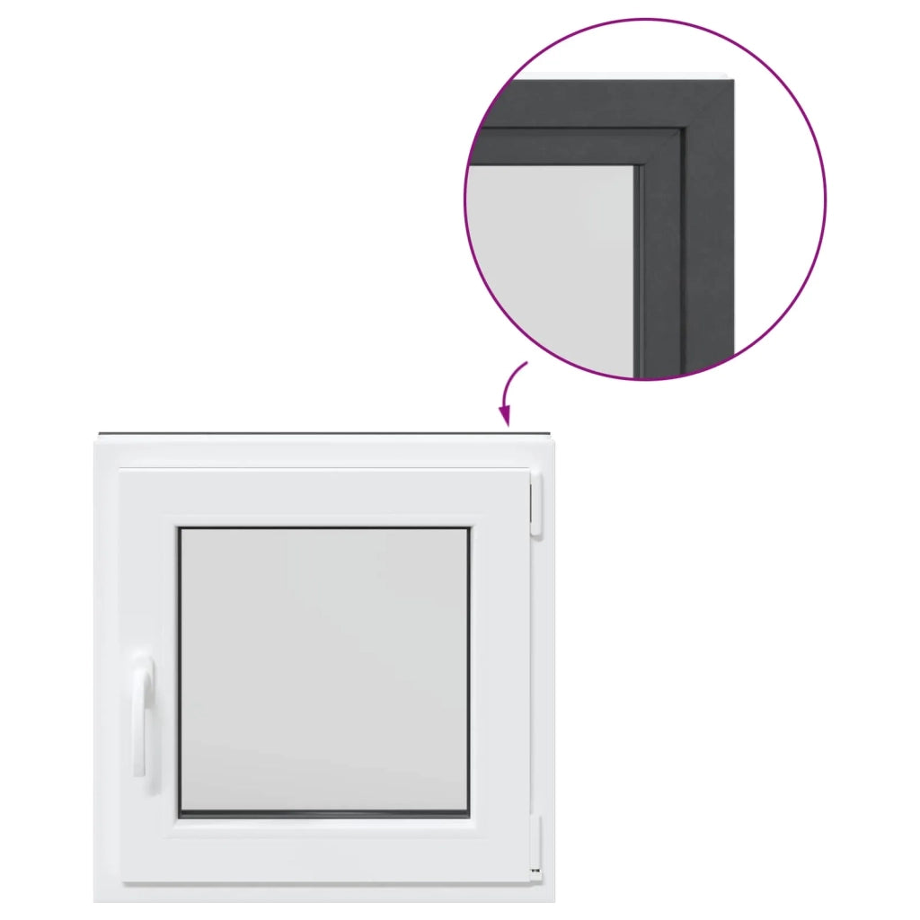 Finestra per Soffitta RISOR Antracite 50 x 50 cm PVC e Vetro 42047267