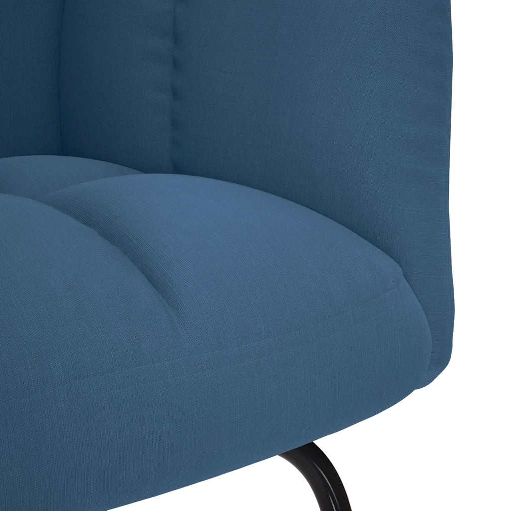 Sedia a Dondolo Blu in Tessuto 4016797