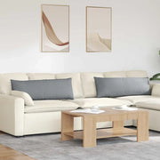 Cuscini da Divano 2 pcs Grigio chiaro 120 x 40 cm Tessuto 42013782