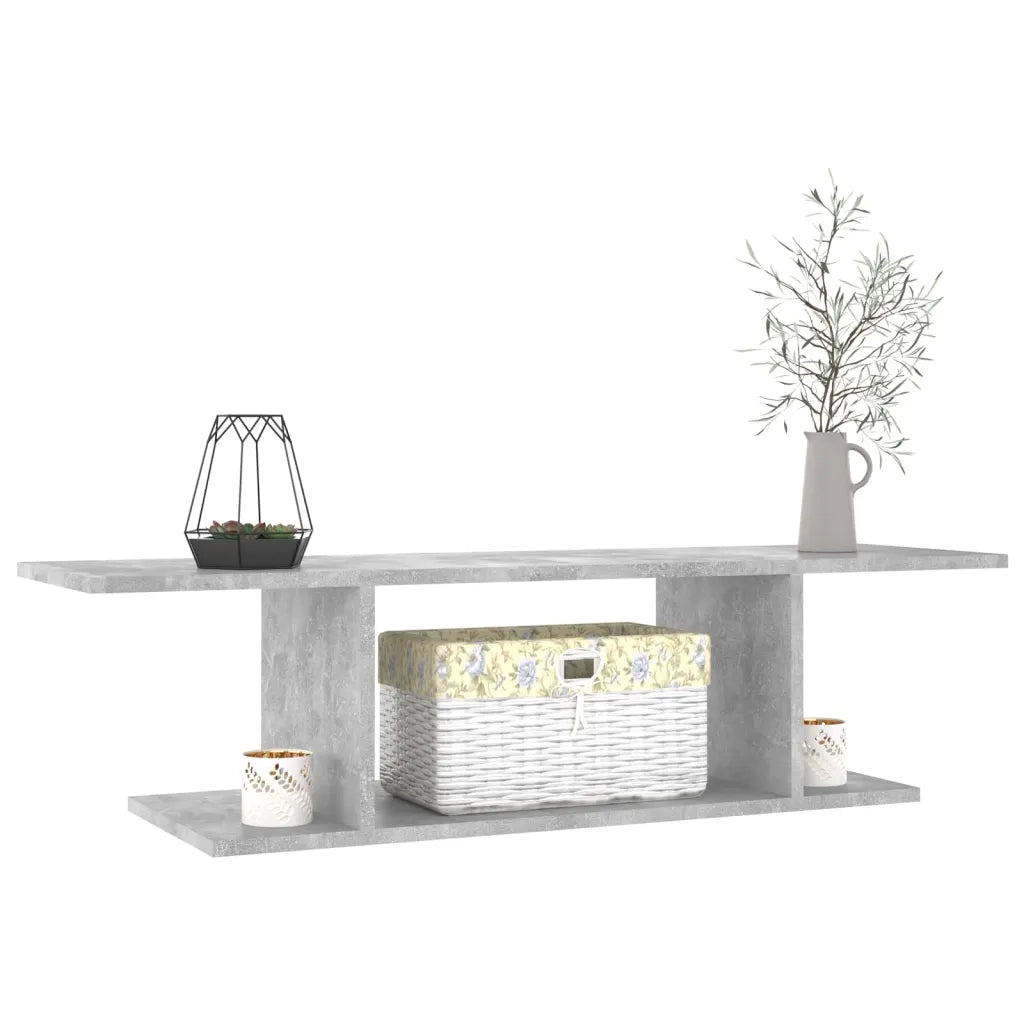 Mobile Porta TV a Parete-Mobile per TV-Credenza TV Grigio Cemento 103x30x26,5 cm