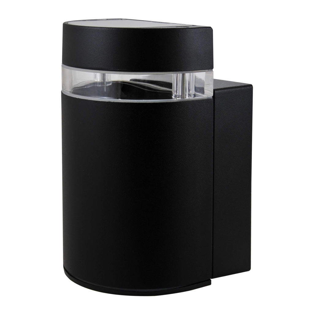 Applique esterna ovale GU10 nera opaca Polux GILBERT