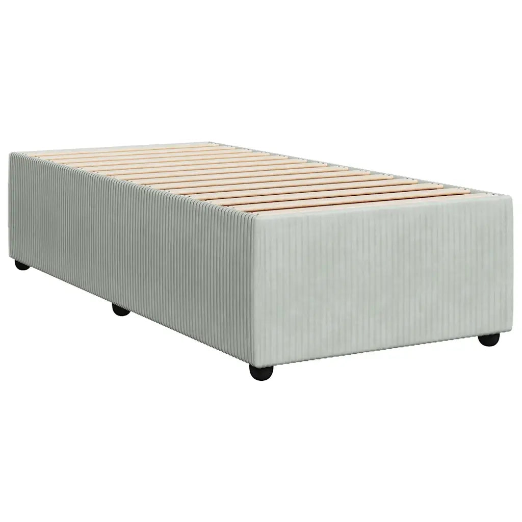 Giroletto senza Materasso Grigio Chiaro 90x190 cm Velluto