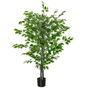Ficus Artificiale 135cm ¨C Xylo ¨C Verde con Vaso per Interno/Esterno