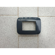 Trade Shop - Placca Placchetta Placchette Compatibili Per Serie Axolute Bticino Colorate Fori - Grigio Scuro -4 Fori     -