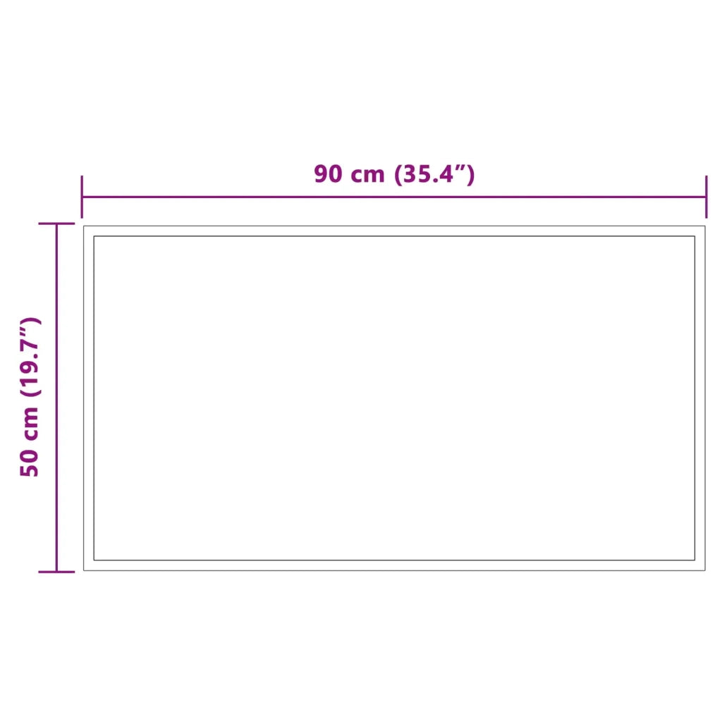 Specchio da bagno LED Trasparente 90 x 50 cm vetro temperato 42045820