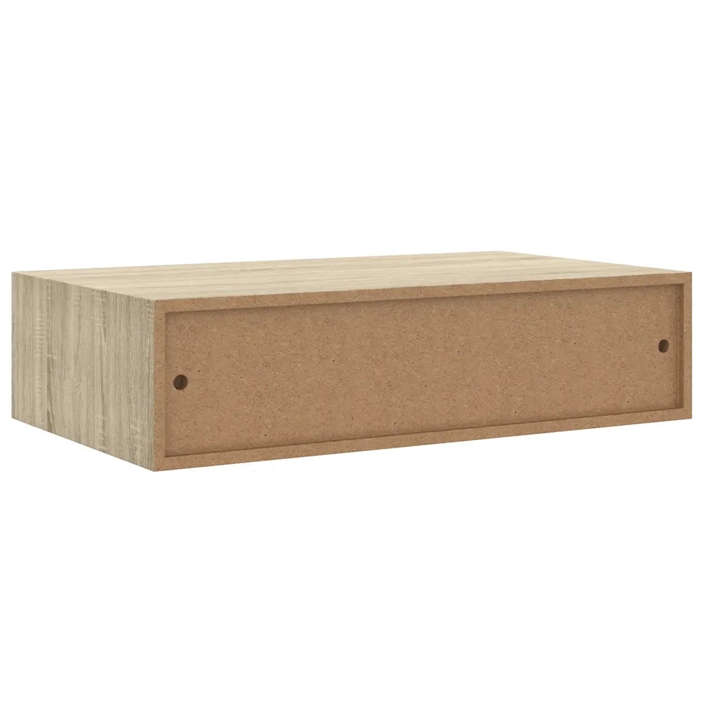 Scaffali con Cassetti da Parete 2 pz Rovere 40x23,5x10 cm MDF 330248