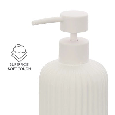 Set accessori bagno 3 pezzi in ceramica bianco soft touch Spring