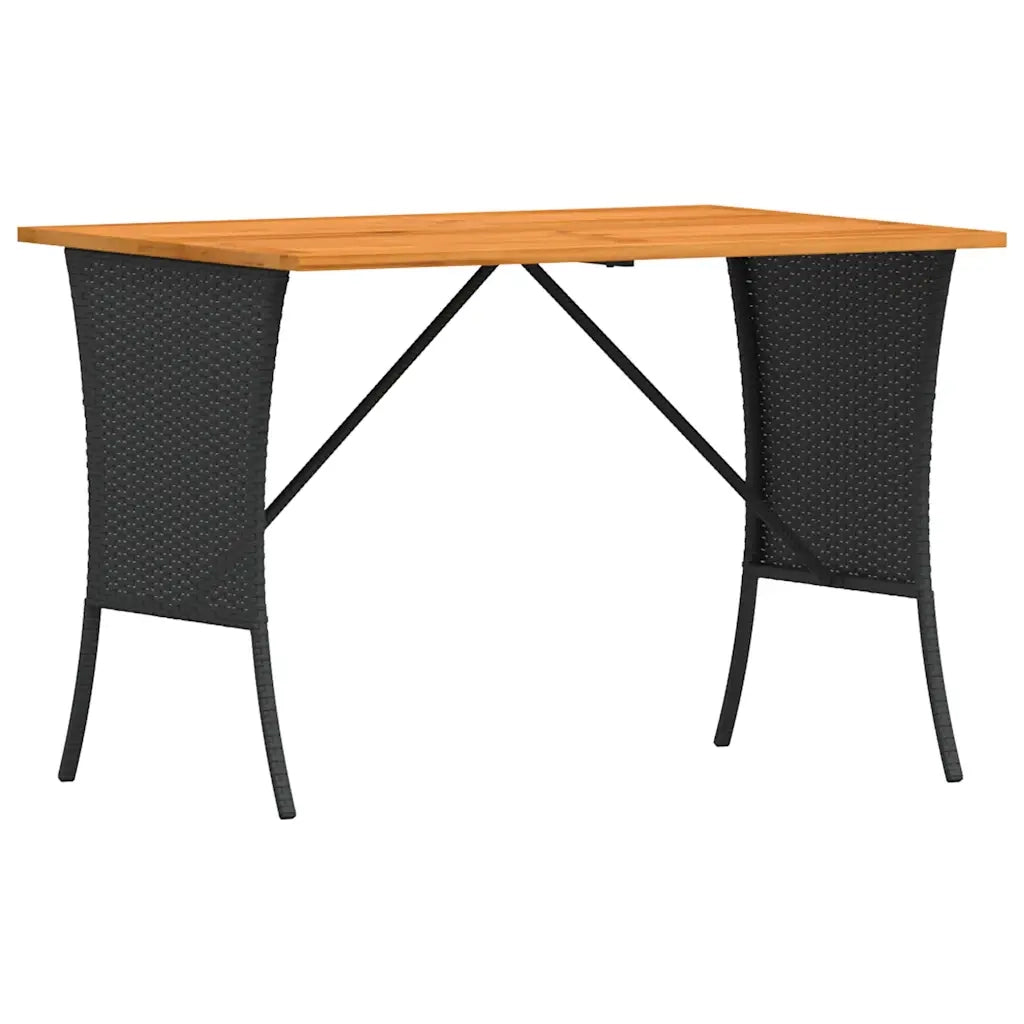 Set da Pranzo da Giardino 4 pz con Cuscini Nero in Polyrattan 4104132