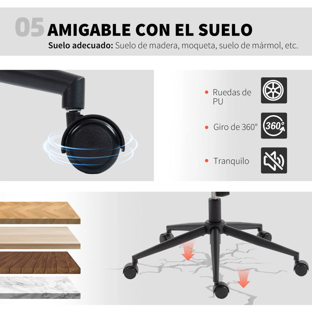 Sedia da Ufficio con Seduta Larga ¨C Minimal ¨C Grigio