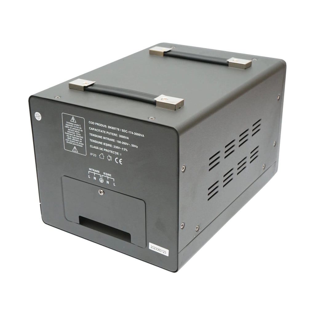 Stabilizzatore di tensione automatico 3000VA monofase con servomotore Breckner Germany