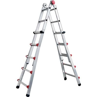 SCALA TELESCOPICA PROFI AUTO SICOS  ALLUMINIO H.CM 139/444 PIOLI 4+5